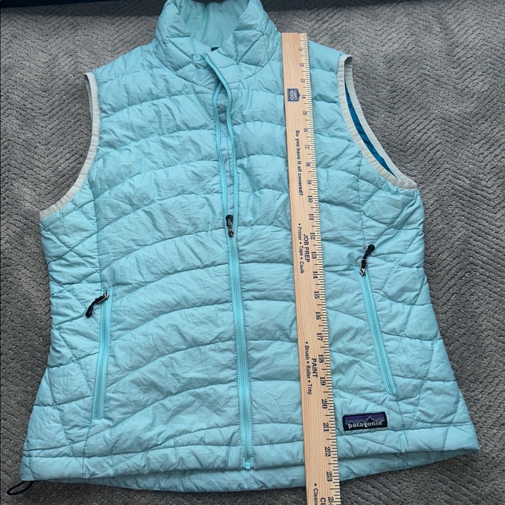 Patagonia Womens Down Sweater Vest Medium Light Blue Puffer - Picture 12 of 12